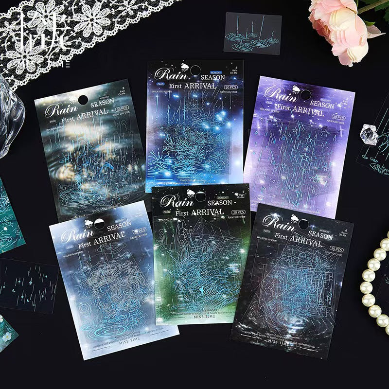 Journal landscape PET sticker packs (30pcs/pack)