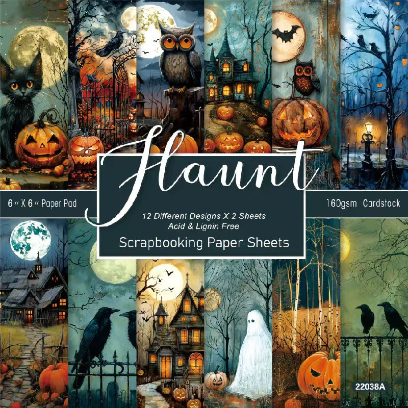 Autumn Halloween Dark Mystique journal supplies (paper packs) 6 inch