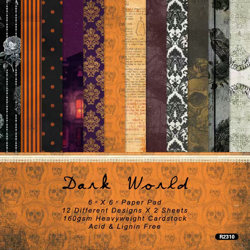 Autumn Halloween Dark Mystique journal supplies (paper packs) 6 inch