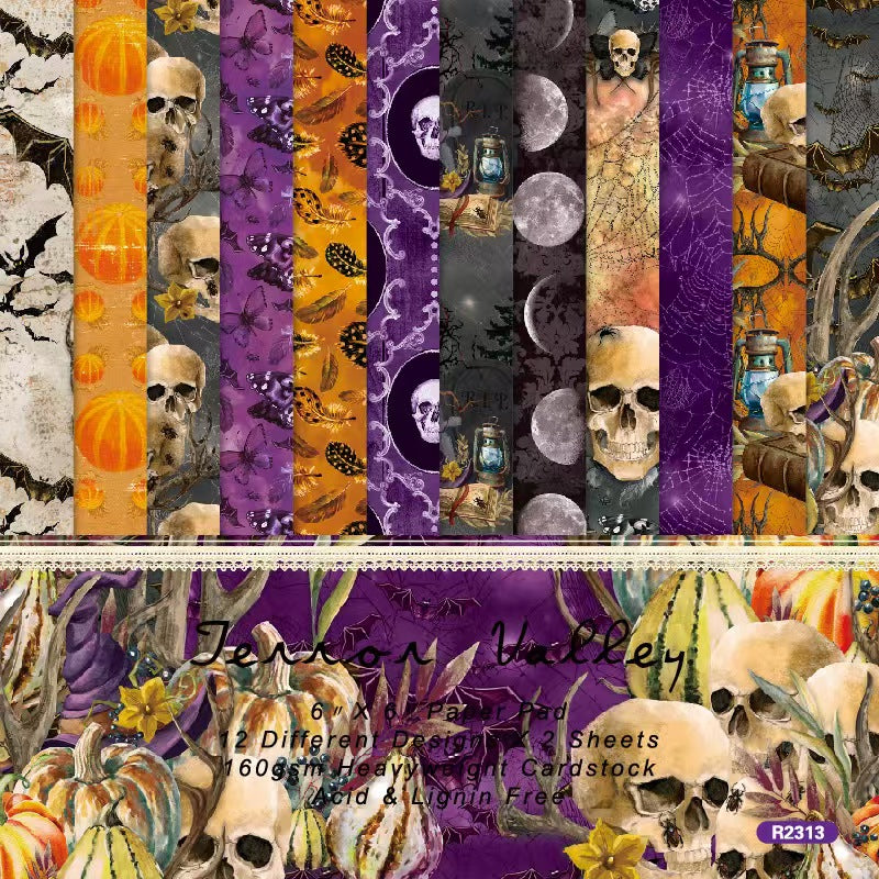 Autumn Halloween Dark Mystique journal supplies (paper packs) 6 inch