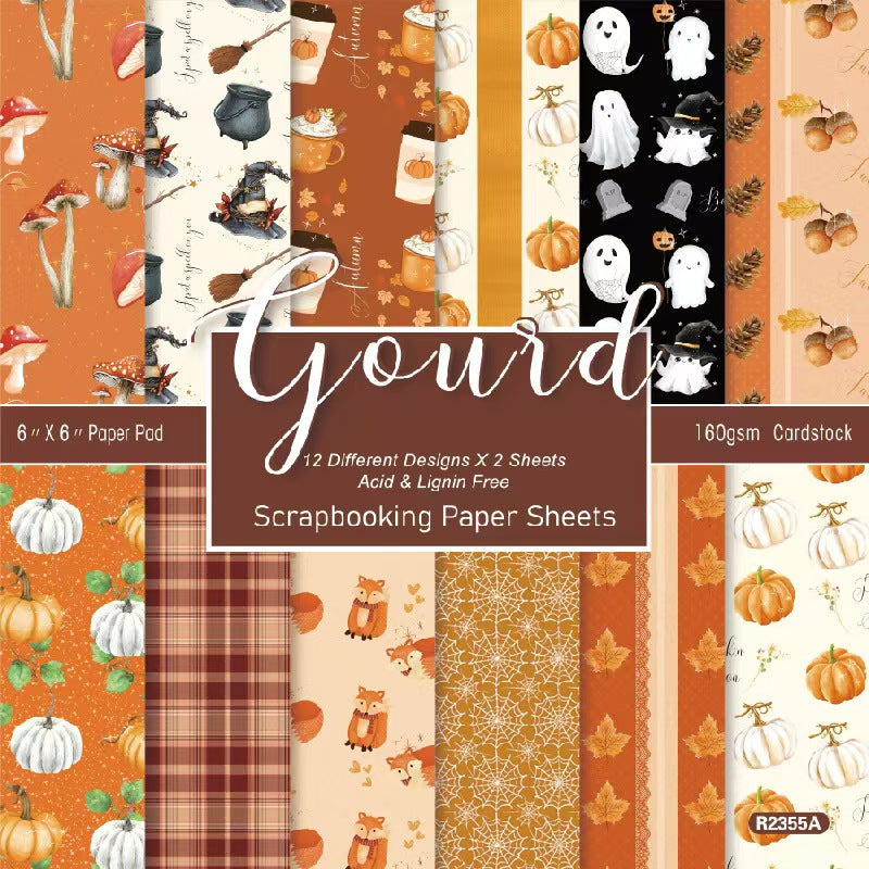 Autumn Halloween Dark Mystique journal supplies (paper packs) 6 inch
