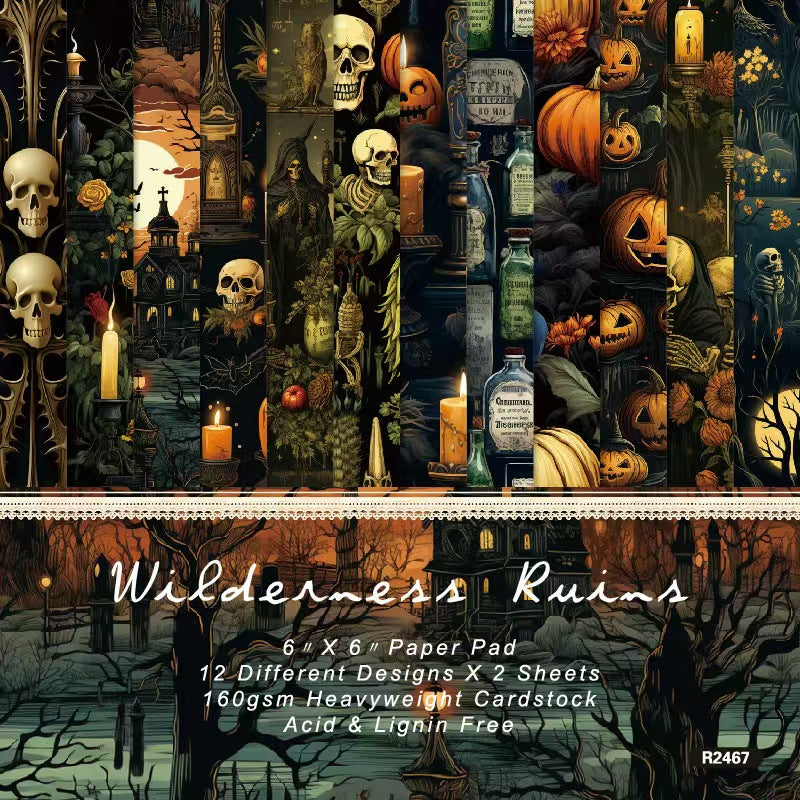 Autumn Halloween Dark Mystique journal supplies (paper packs) 6 inch