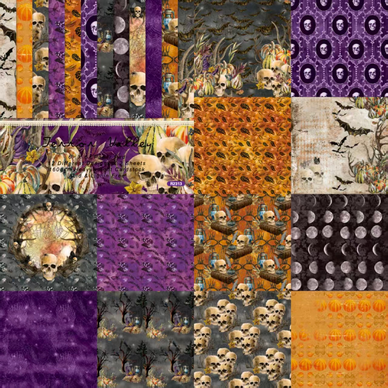 Autumn Halloween Dark Mystique journal supplies (paper packs) 6 inch