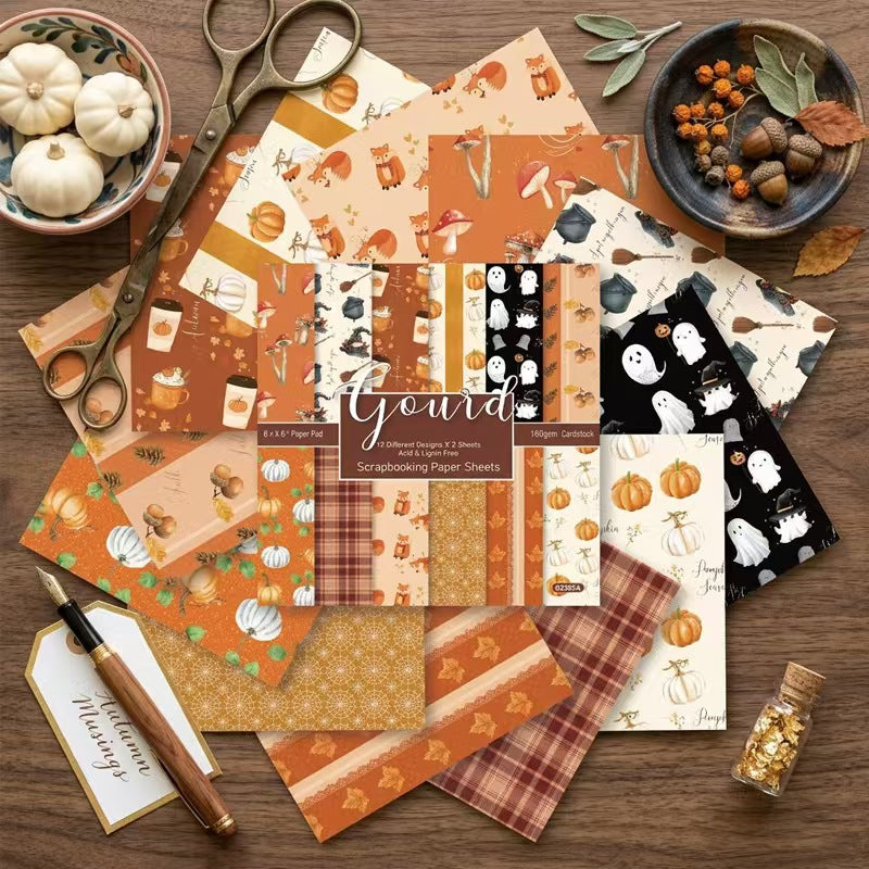 Autumn Halloween Dark Mystique journal supplies (paper packs) 6 inch
