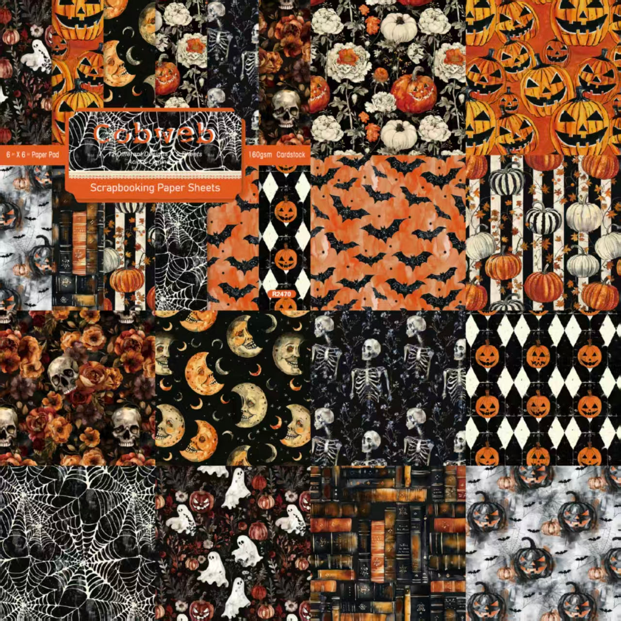 Autumn Halloween Dark Mystique journal supplies (paper packs) 6 inch