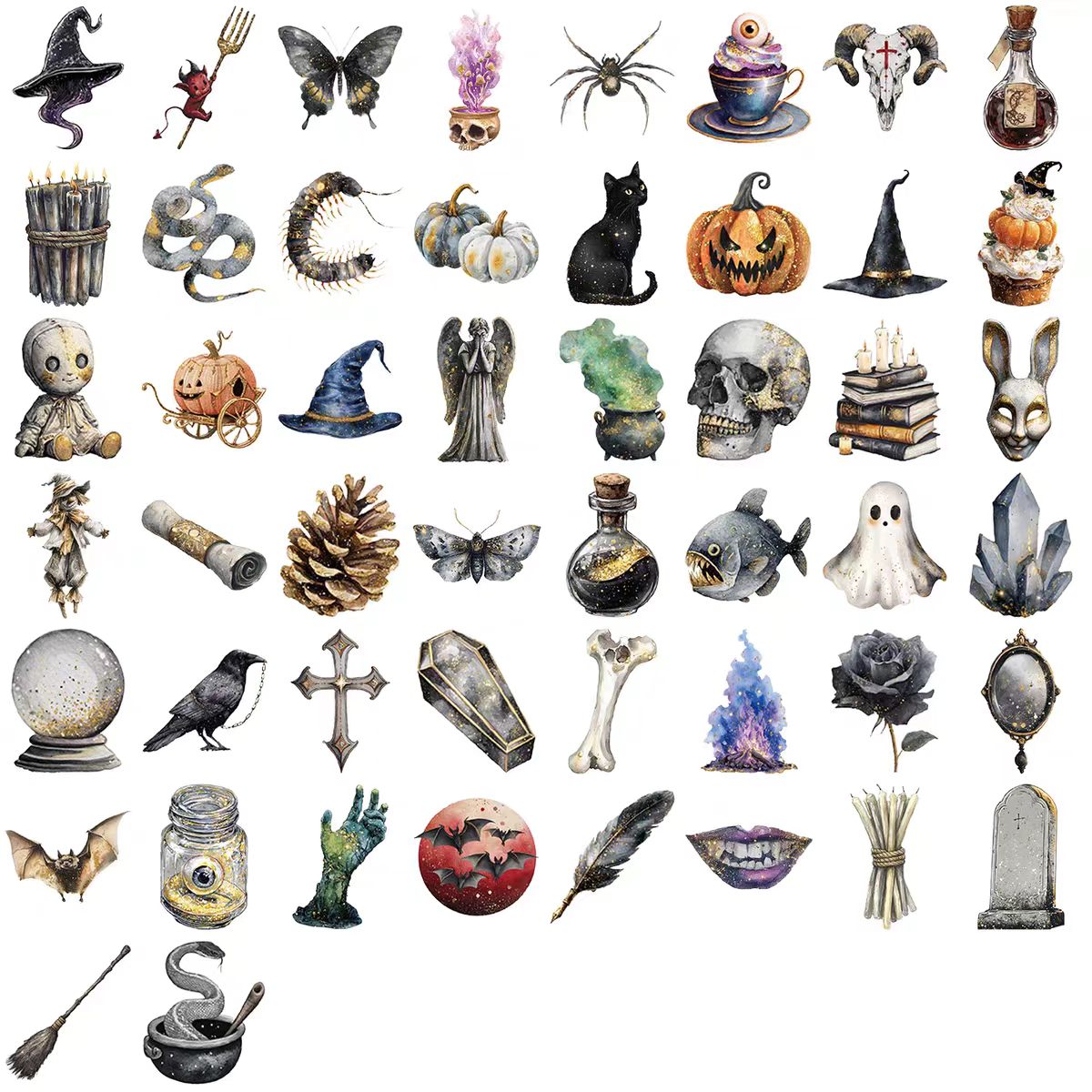 Journal PET sticker pack (Halloween) 50pcs/pack