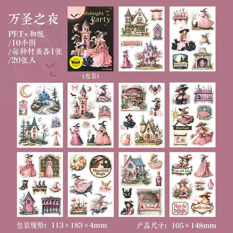 Journal sticker book (Halloween) PET+washi stickers