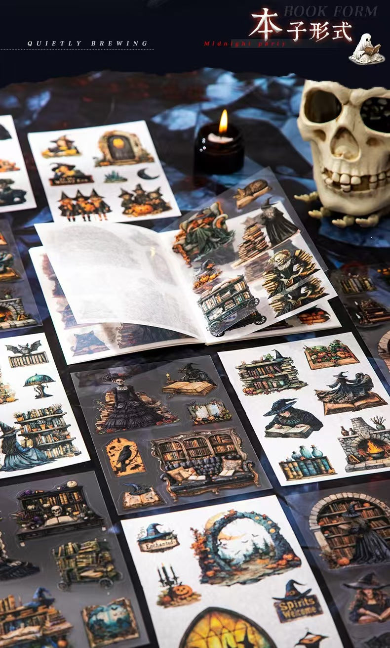 Journal sticker book (Halloween) PET+washi stickers