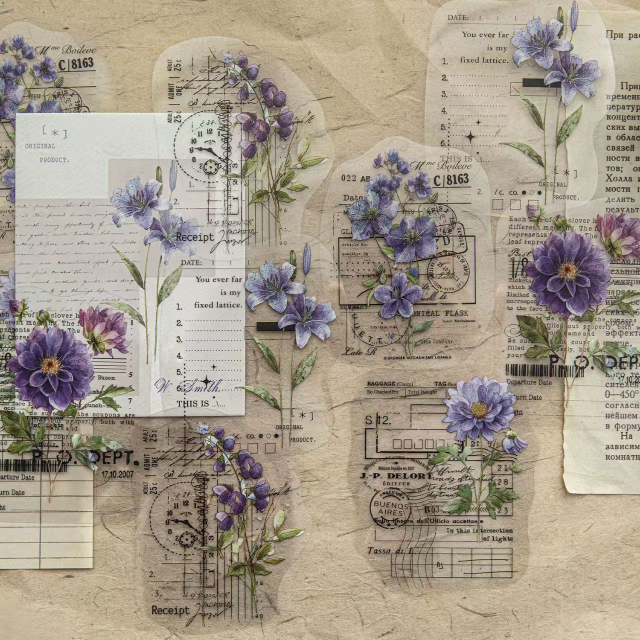 Journal PET sticker packs (10pcs/pack)