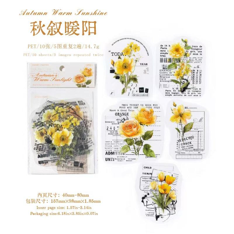 Journal PET sticker packs (10pcs/pack)