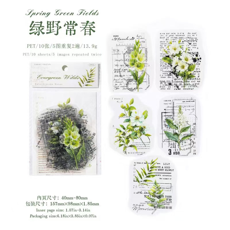 Journal PET sticker packs (10pcs/pack)