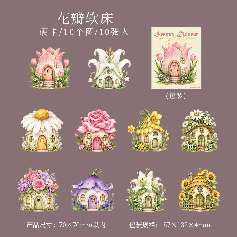 Journal hard card sticker packs (10pcs/pack) Fairy Tale House