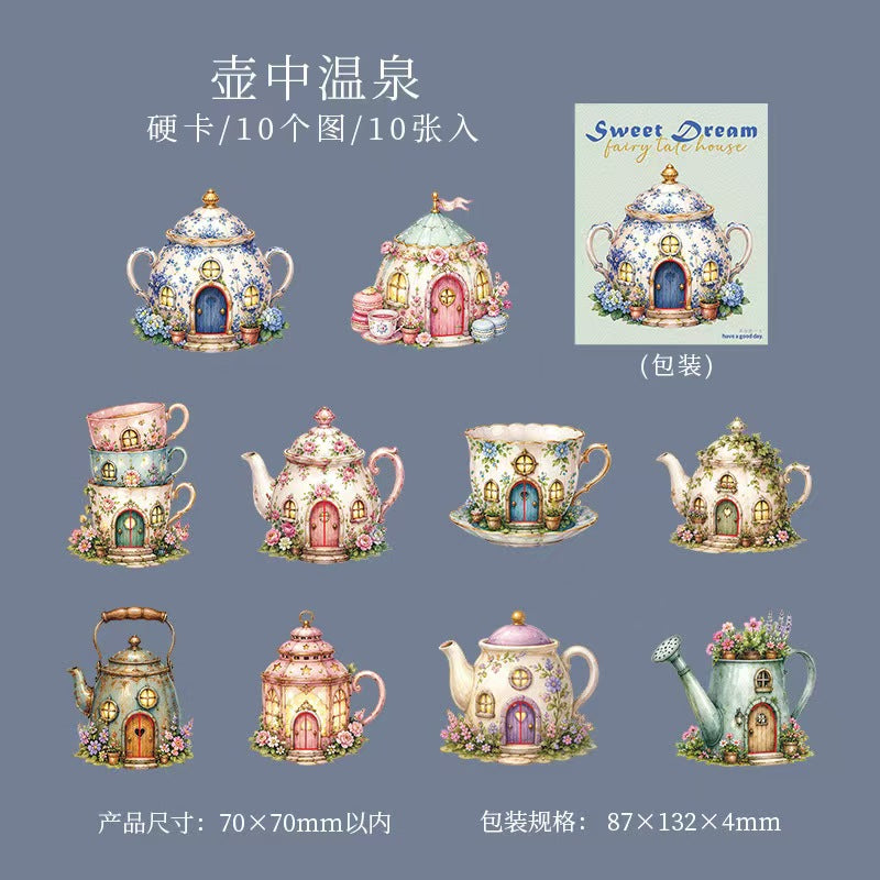 Journal hard card sticker packs (10pcs/pack) Fairy Tale House