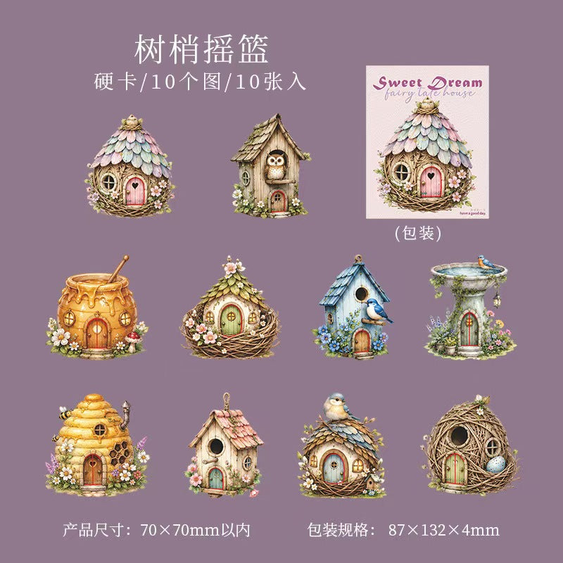 Journal hard card sticker packs (10pcs/pack) Fairy Tale House