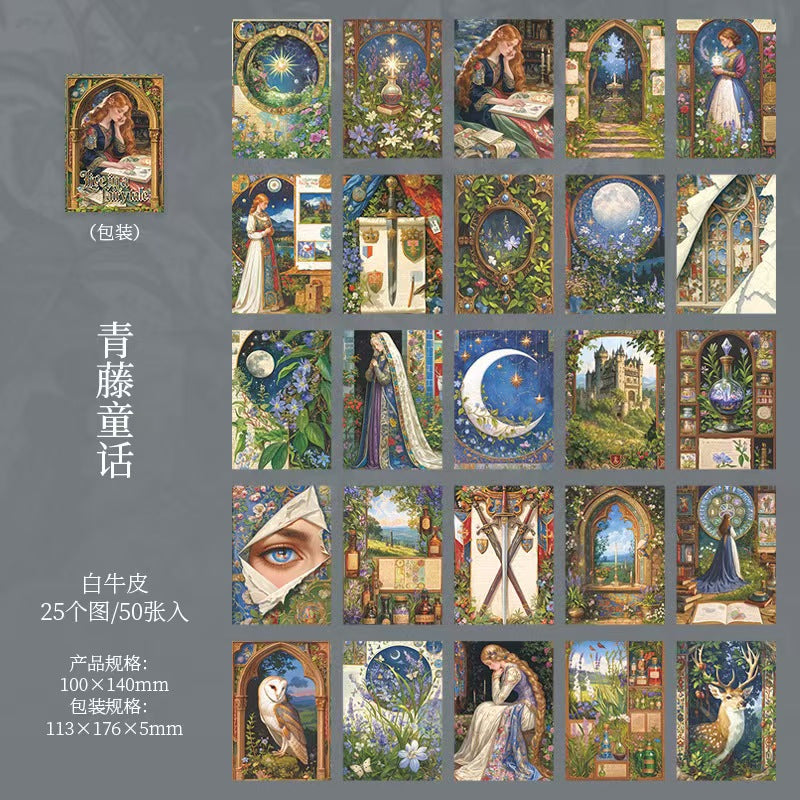 Journal paper packs (Dark Fairy Tale) 50 sheets/pack