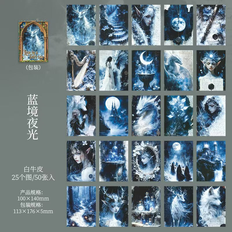 Journal paper packs (Dark Fairy Tale) 50 sheets/pack