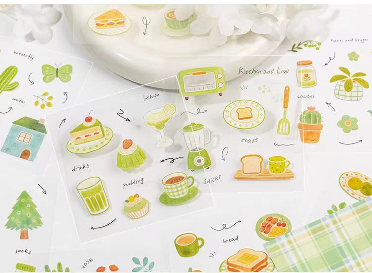Journal PET sticker pack (20 sheets/pack)