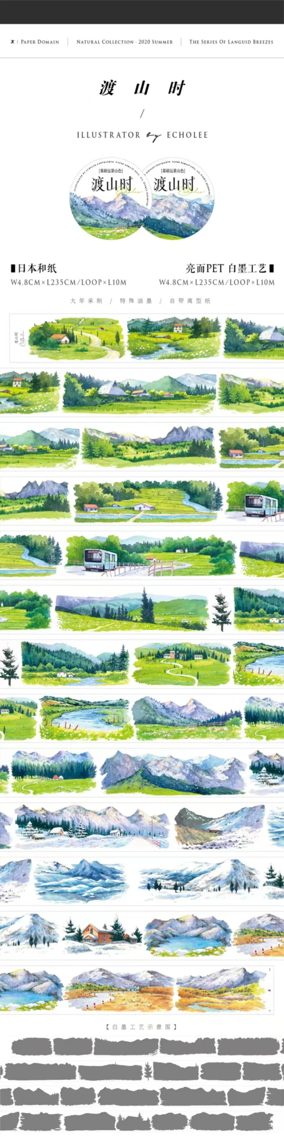 Journal landscape PET tape (10/12m/roll)