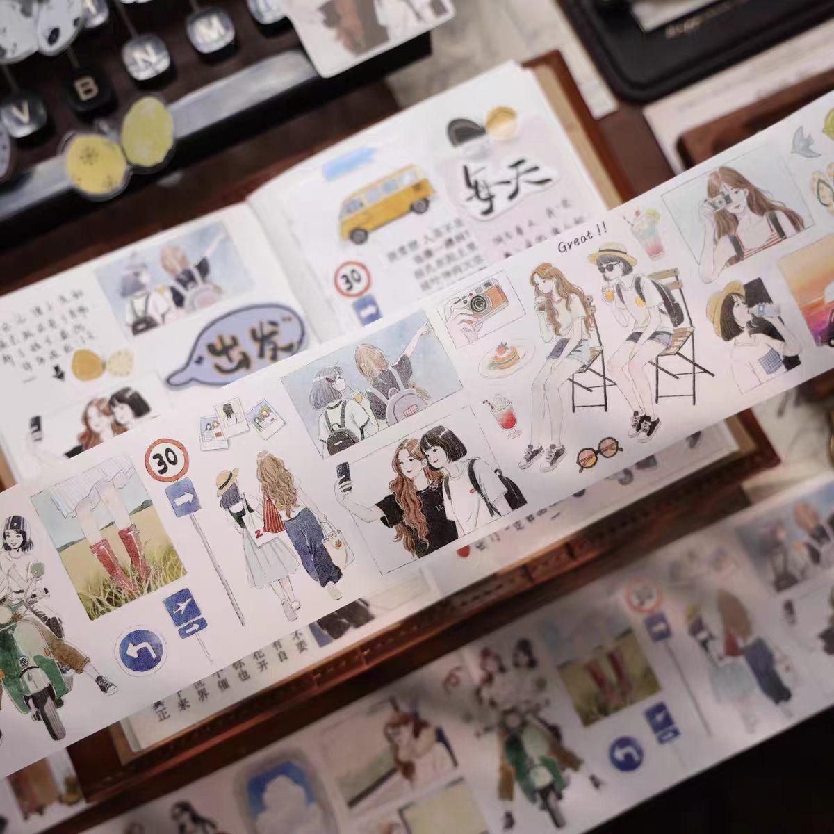 Journal pre-cut tape (5m/roll) character
