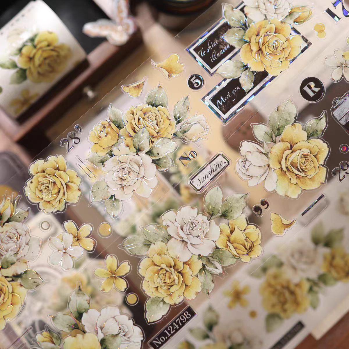 Journal flower pre-cut tape (6m/roll)