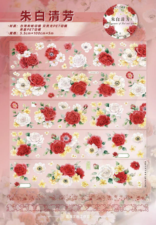 Journal flower pre-cut tape (5m/roll)
