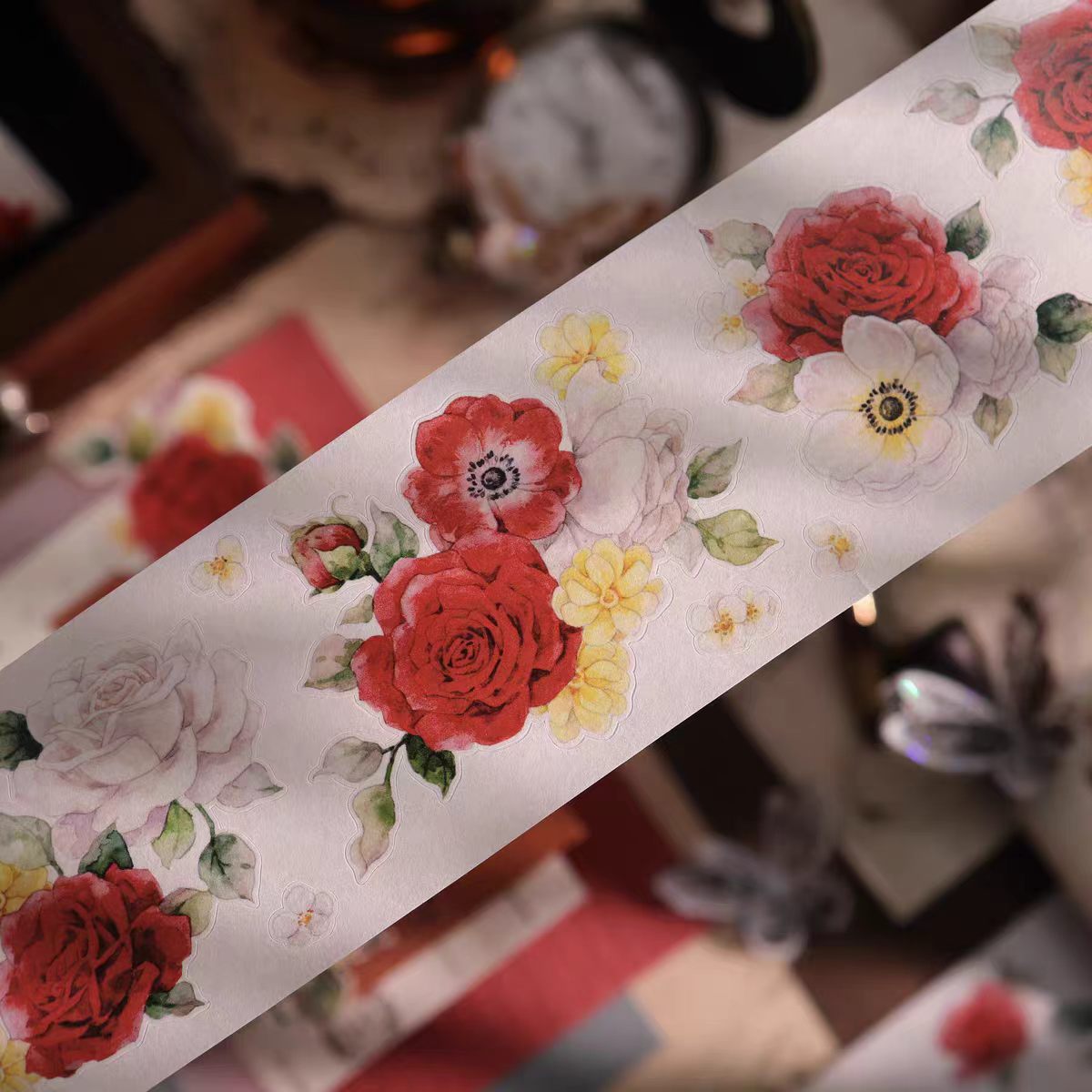 Journal flower pre-cut tape (5m/roll)