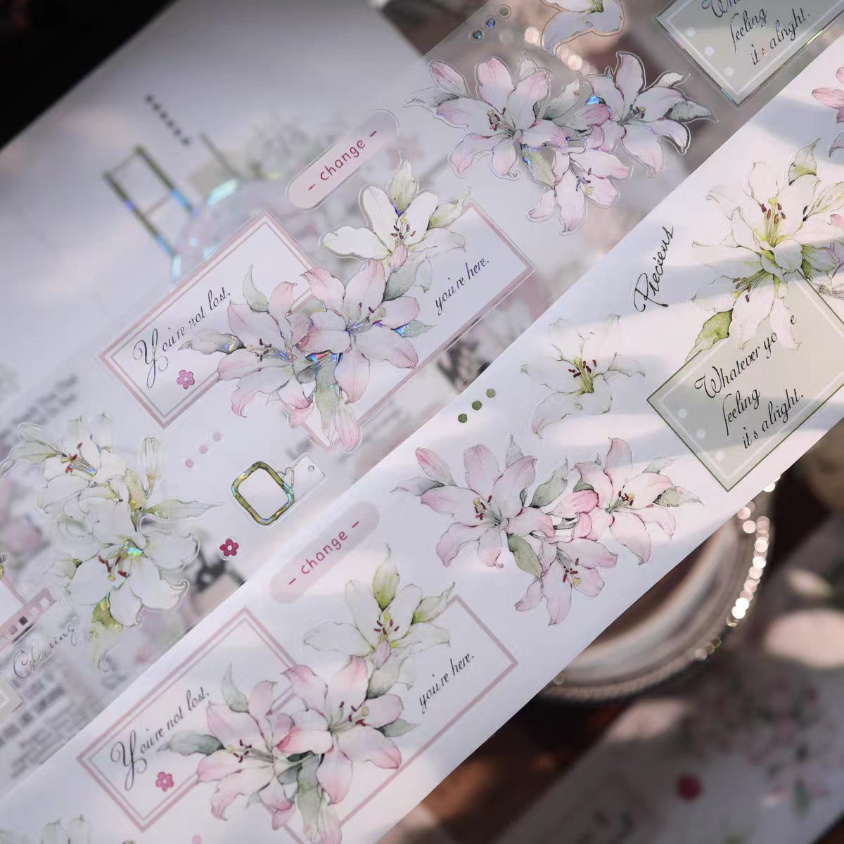 Journal flower pre-cut tape (6m/roll)