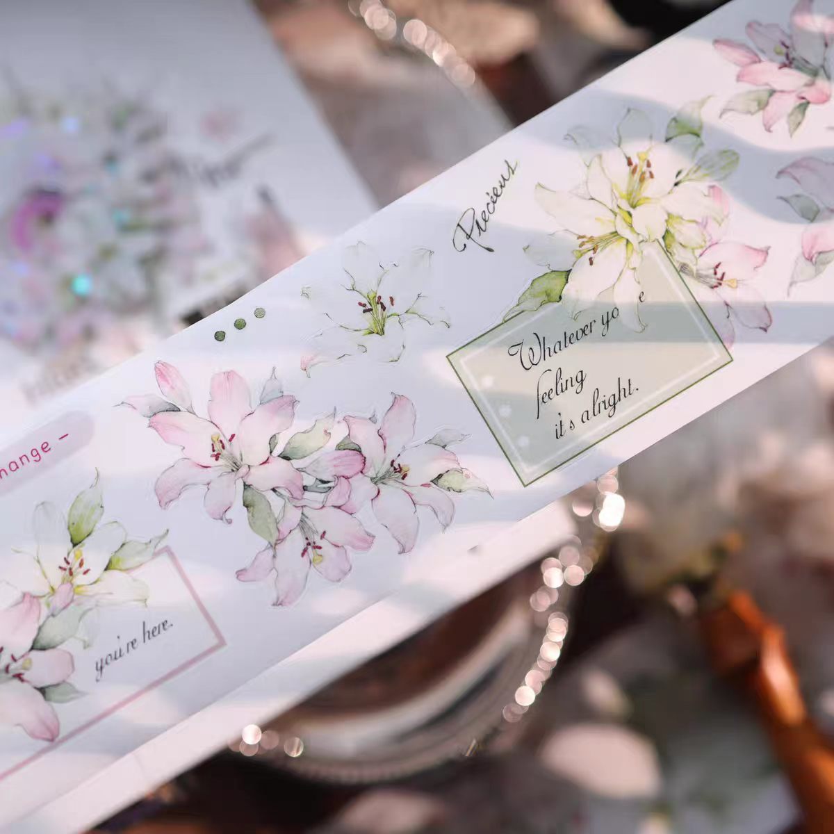 Journal flower pre-cut tape (6m/roll)