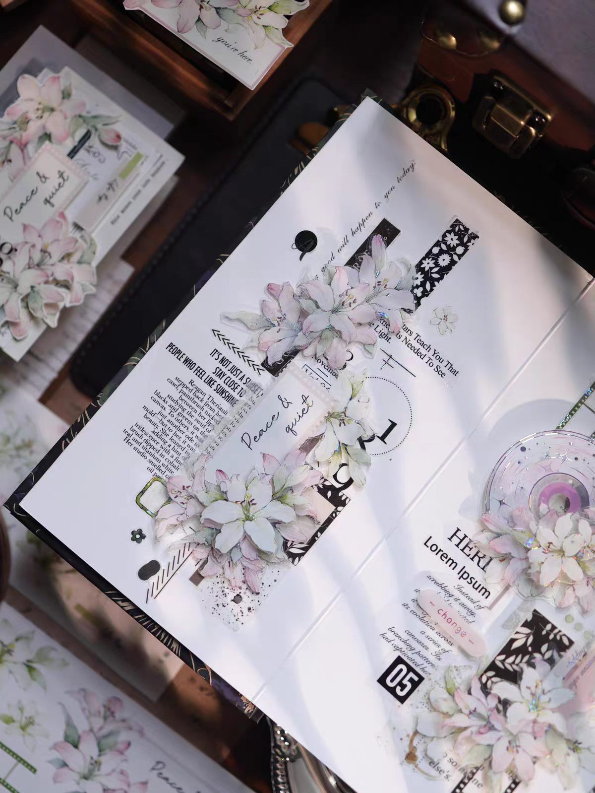 Journal flower pre-cut tape (6m/roll)