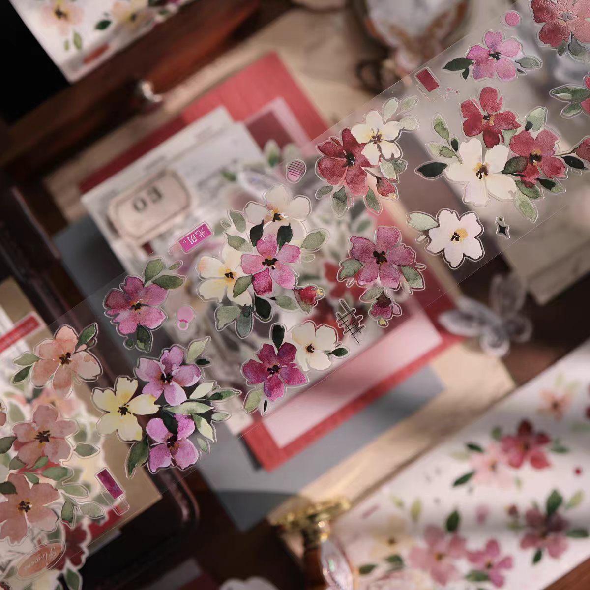 Journal flower pre-cut tape (3m/roll)