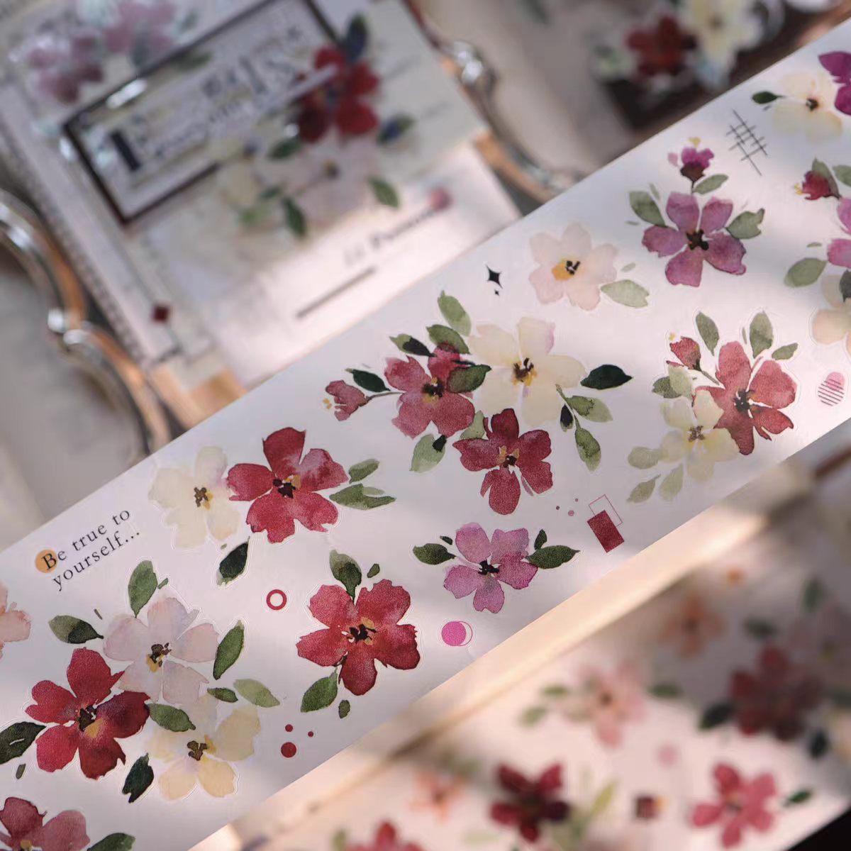 Journal flower pre-cut tape (3m/roll)