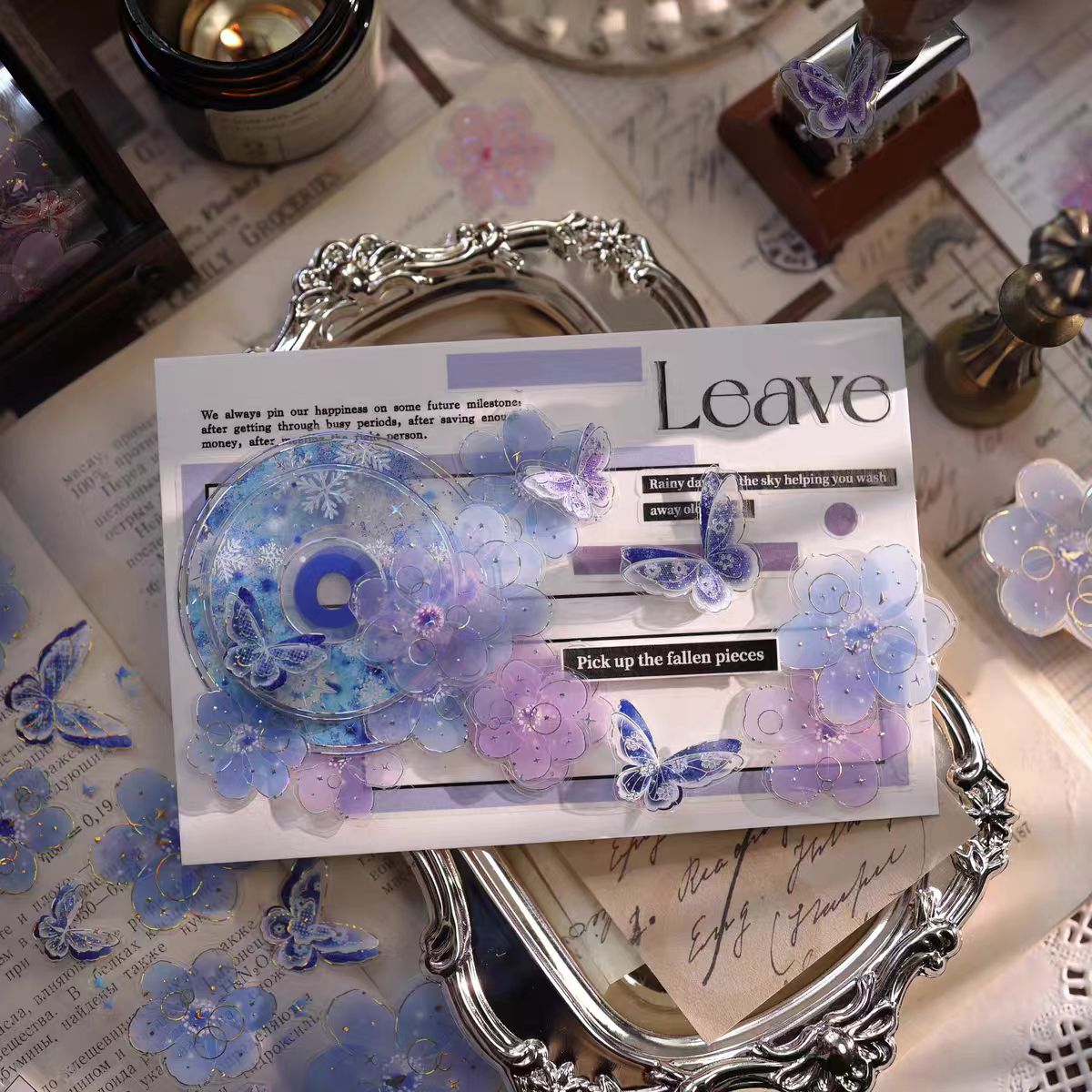 Journal flower pre-cut tape (5m/roll)