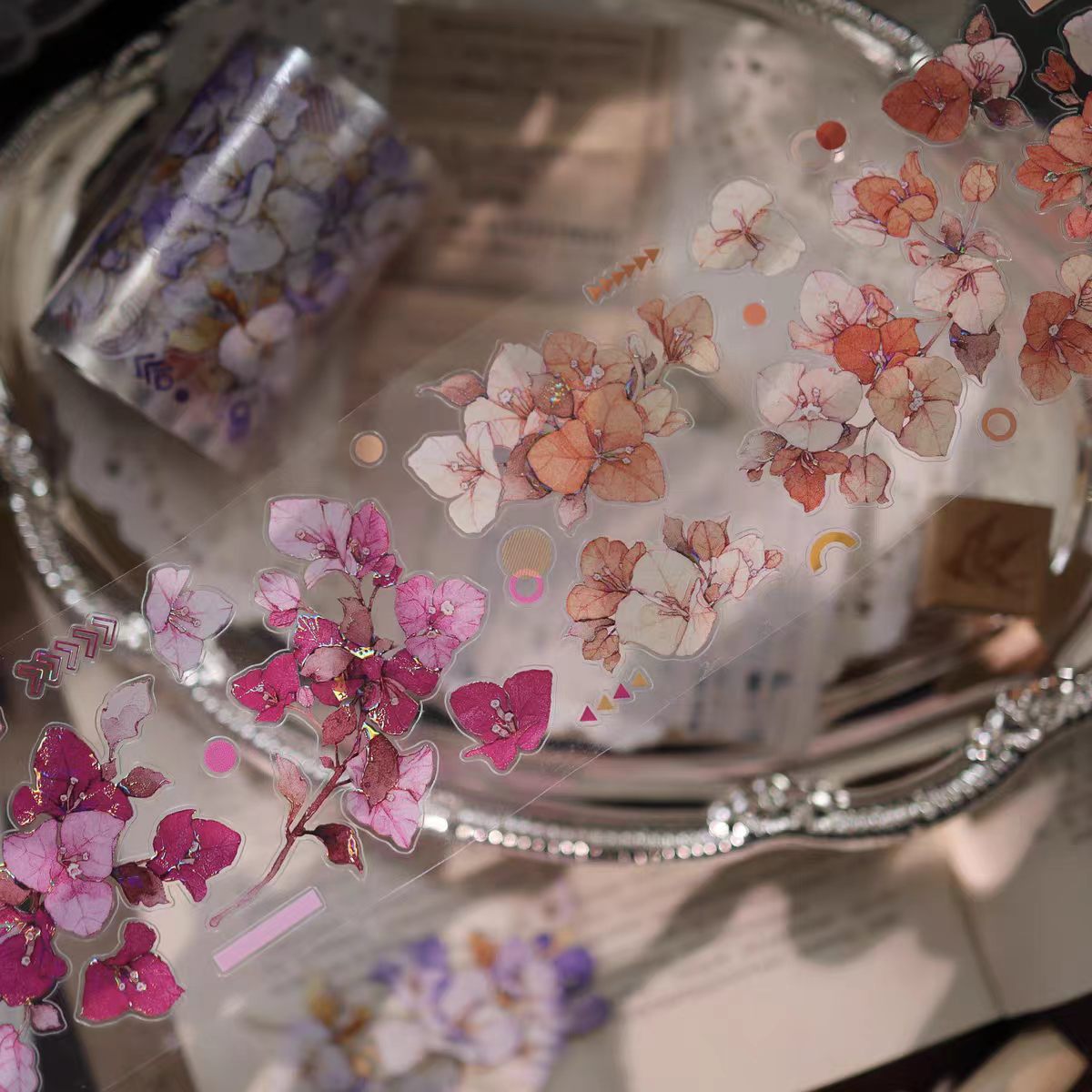 Journal flower pre-cut tape (6m/roll)