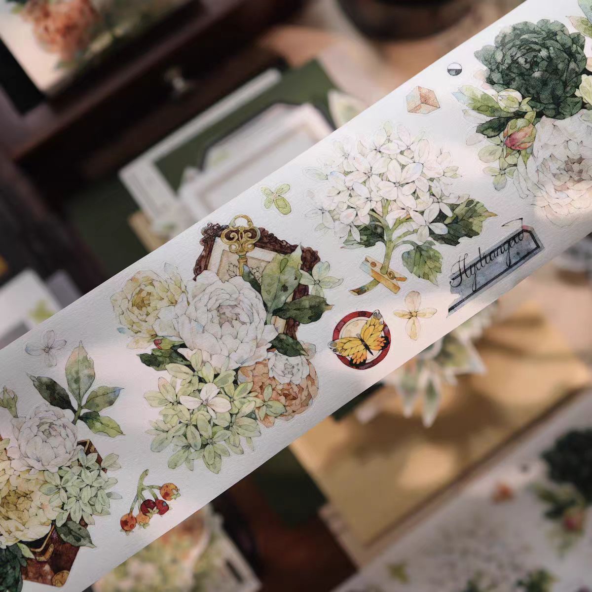 Journal flower pre-cut tape (5m/roll)