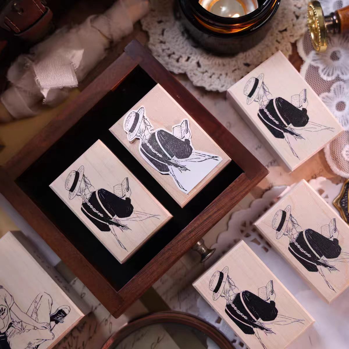 Wooden stamp (Girl)