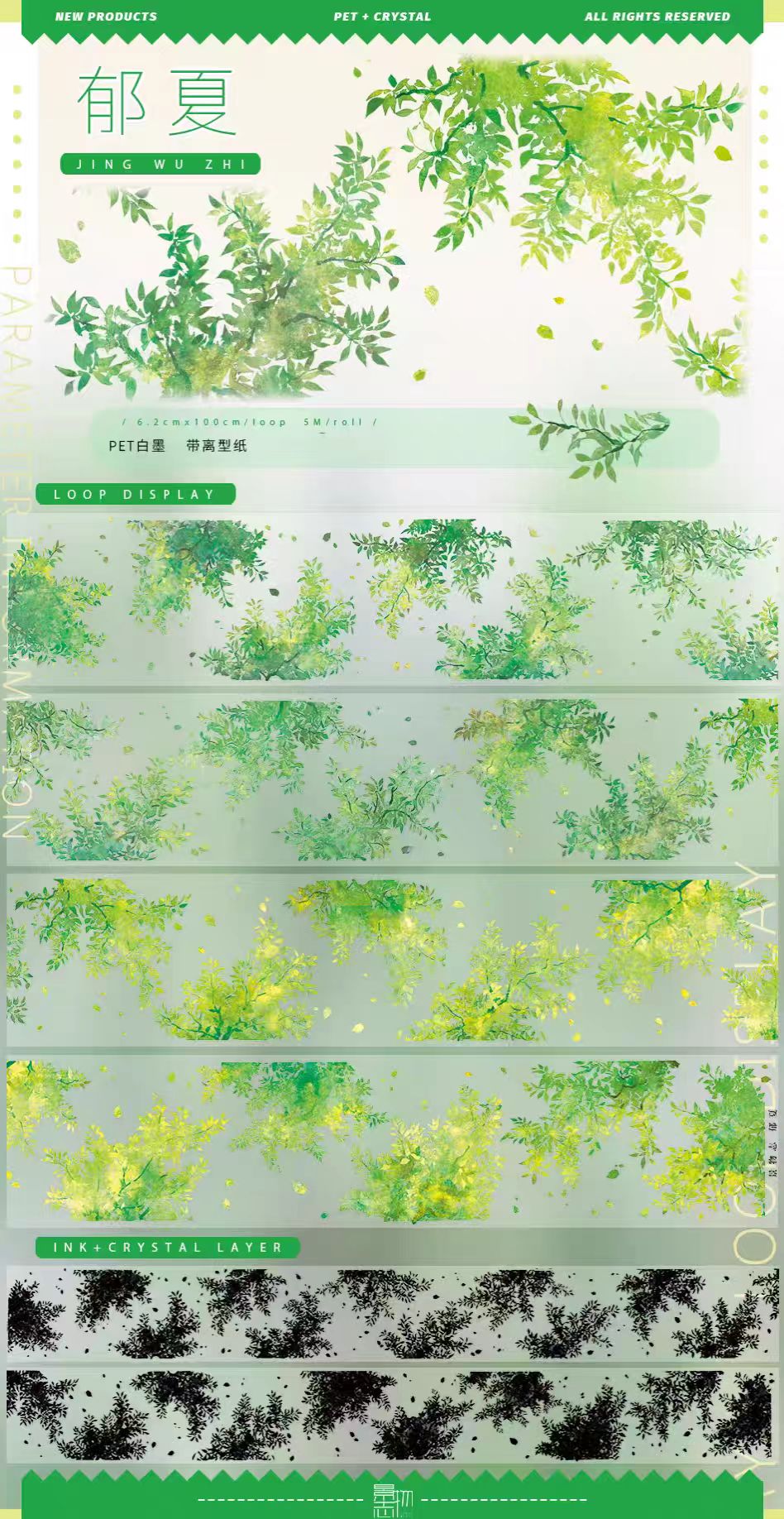 Journal landscape PET tape (5m/roll)