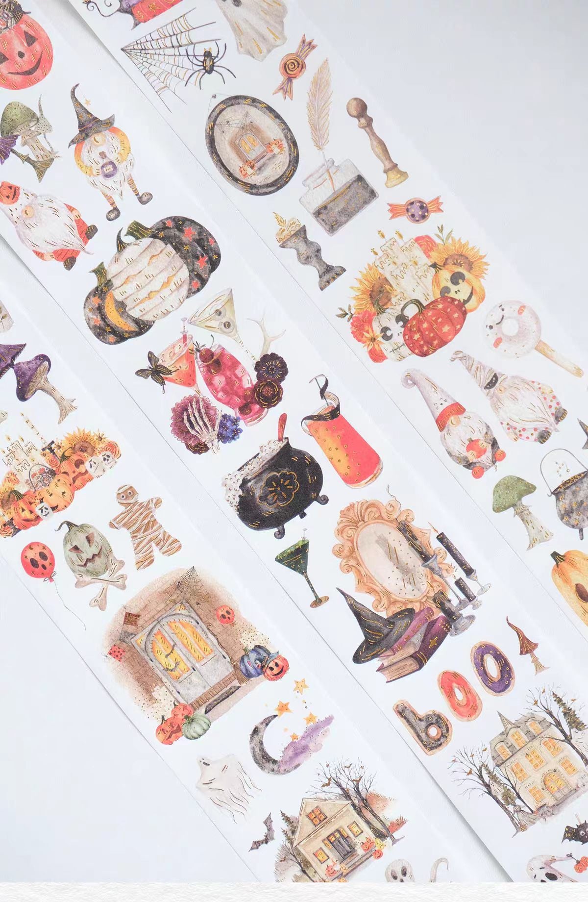 Journal Hot stamping washi tape set (Halloween) 3 rolls/set (5m/roll)