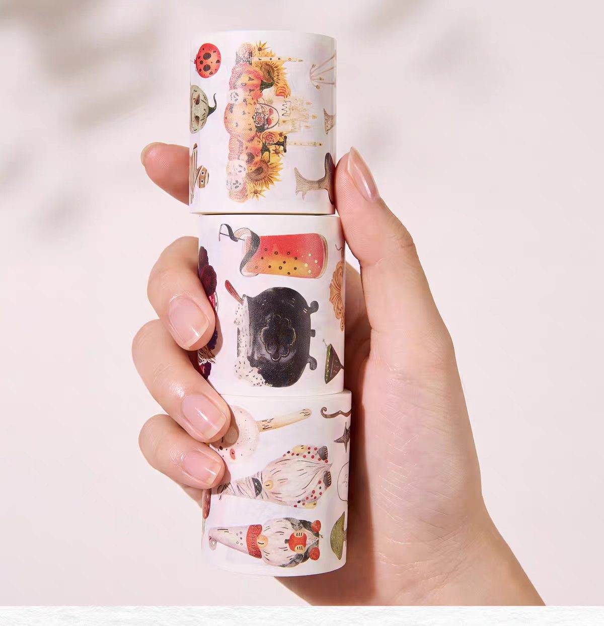 Journal Hot stamping washi tape set (Halloween) 3 rolls/set (5m/roll)
