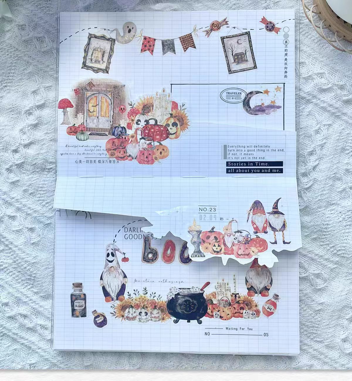 Journal Hot stamping washi tape set (Halloween) 3 rolls/set (5m/roll)
