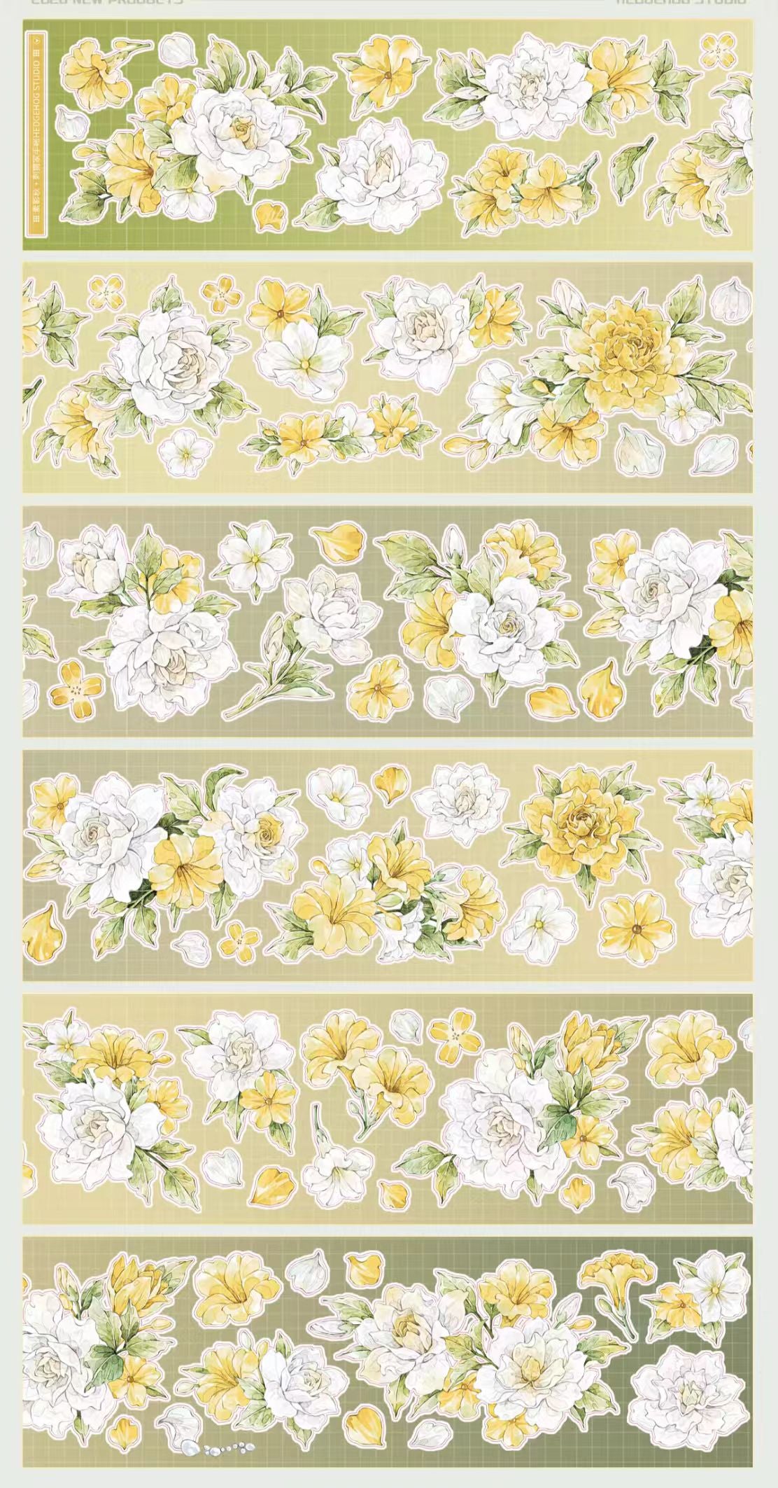 Journal flower PET tape (5m/roll)