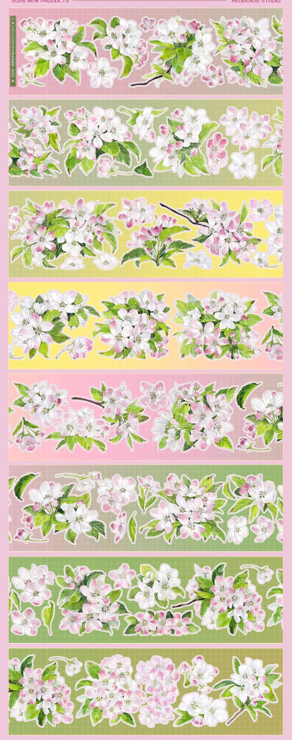 Journal flower PET tape (5m/roll)