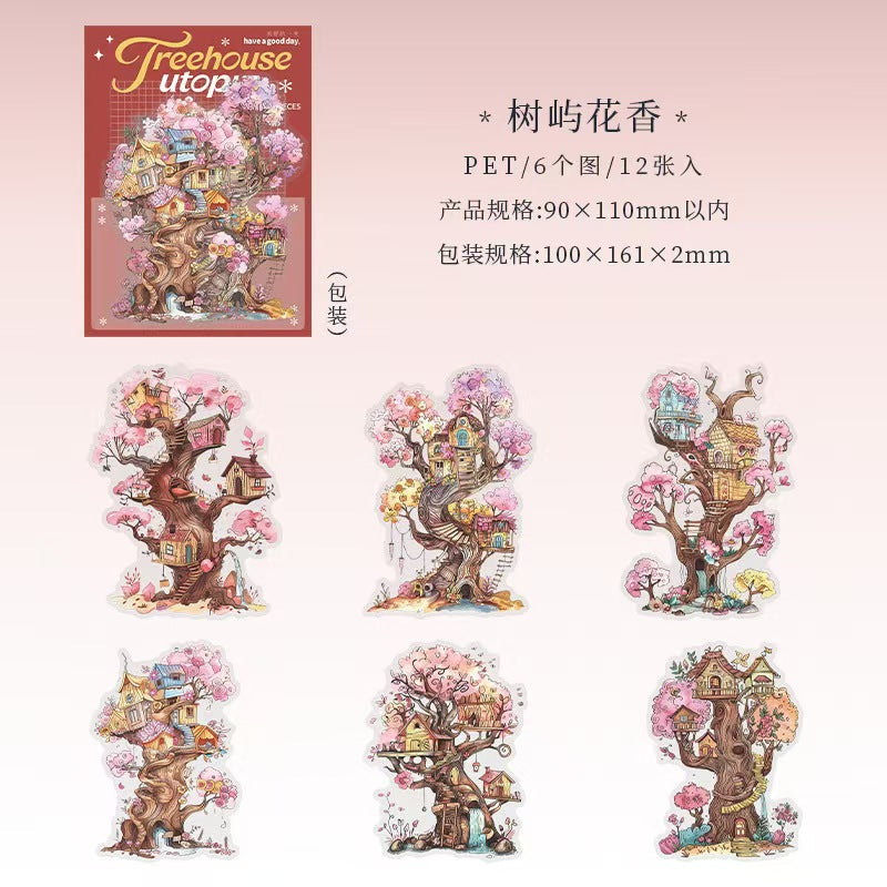 Journal PET sticker pack (Tree house) 12pcs/pack