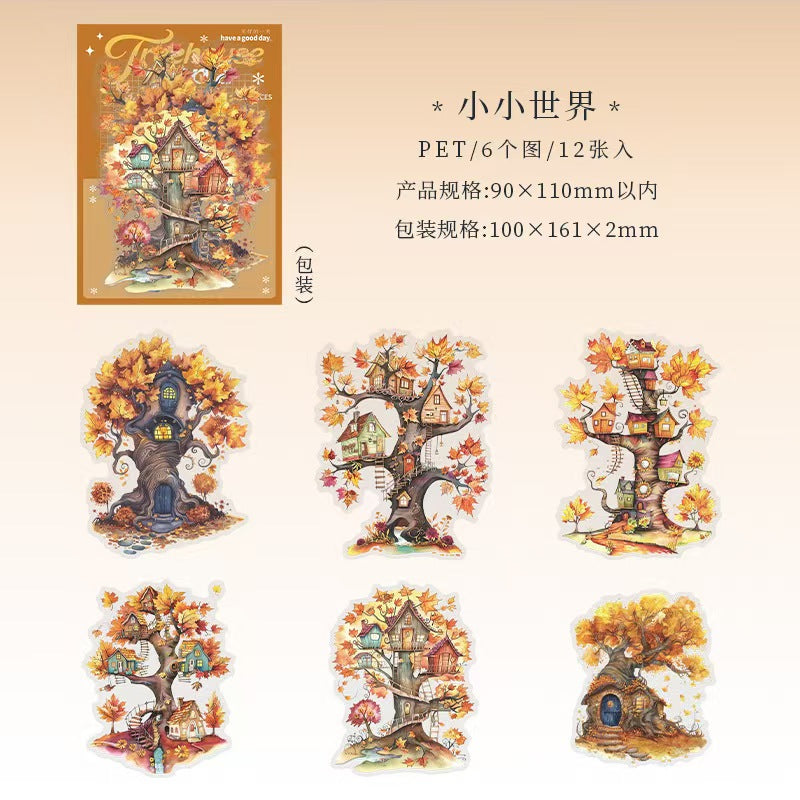 Journal PET sticker pack (Tree house) 12pcs/pack