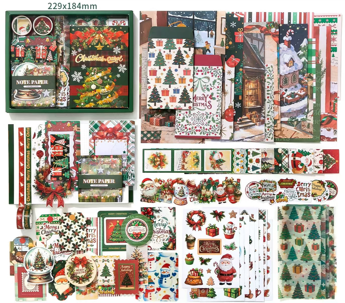 Journaling Supplies Gift Box （Christmas)