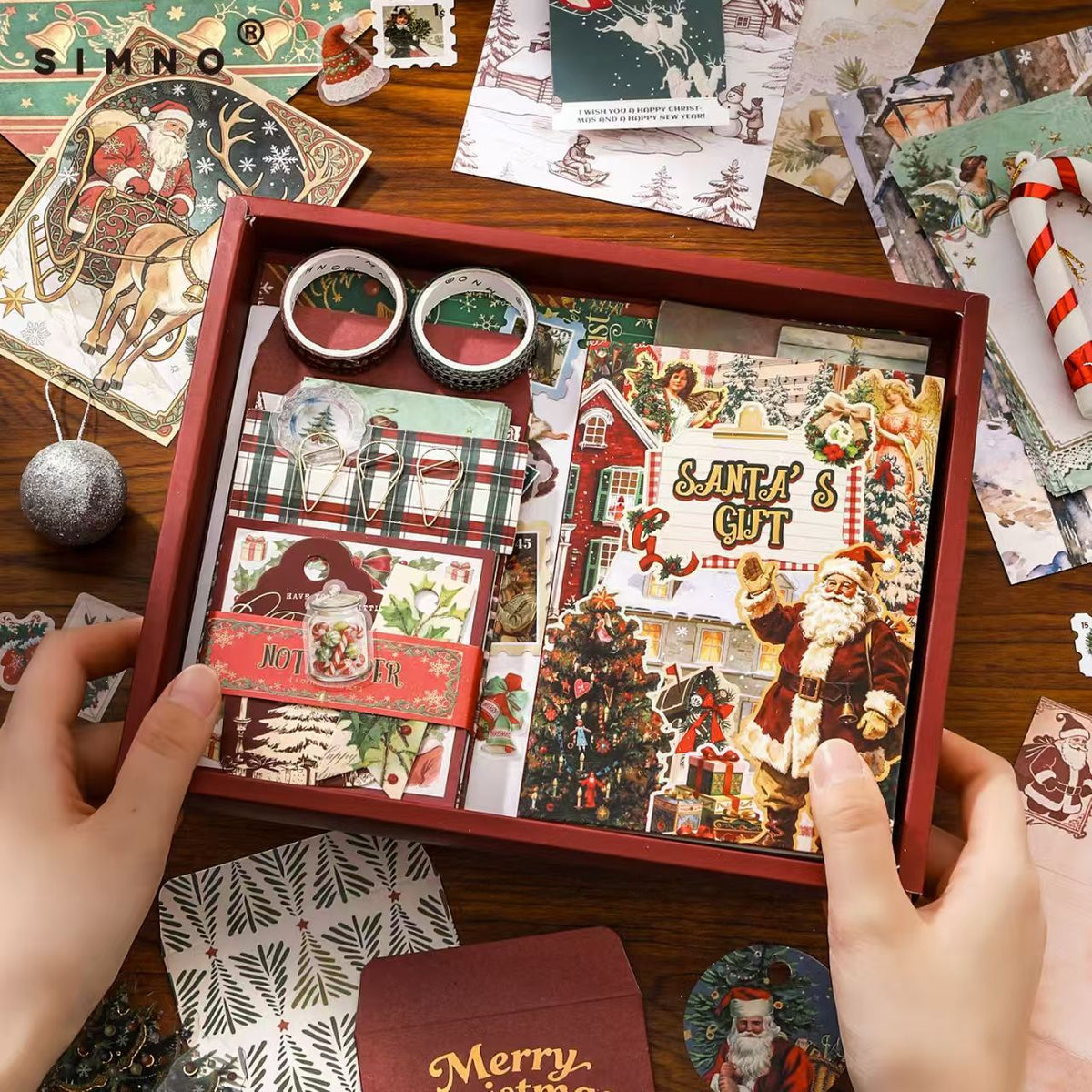 Journaling Supplies Gift Box （Christmas)