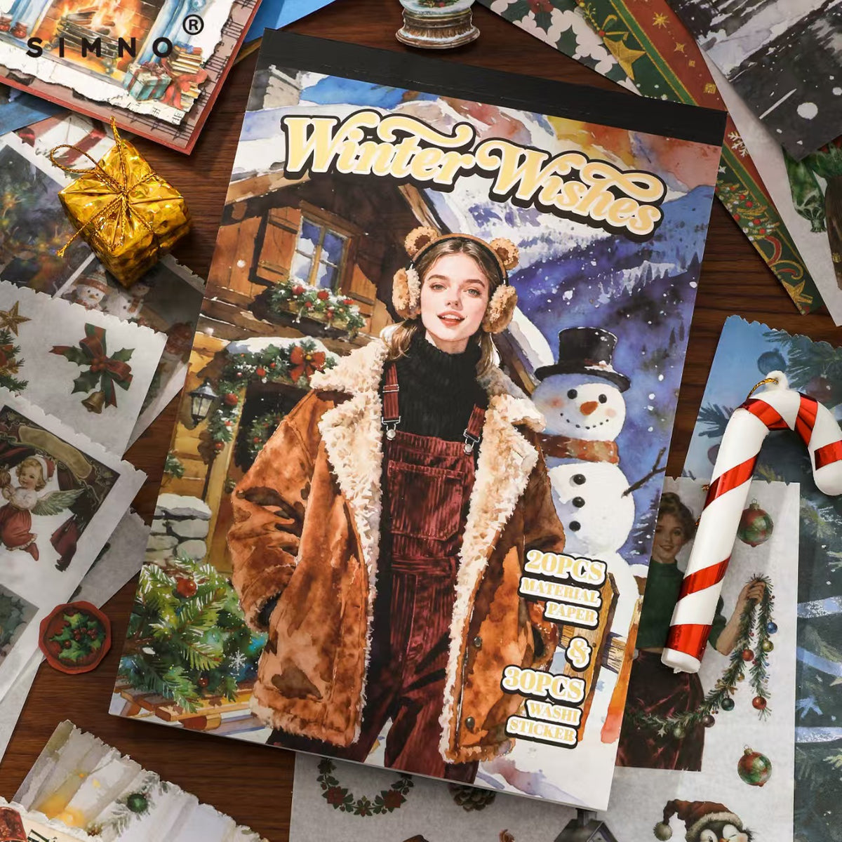 Journal sticker book (paper and sticker) Christmas