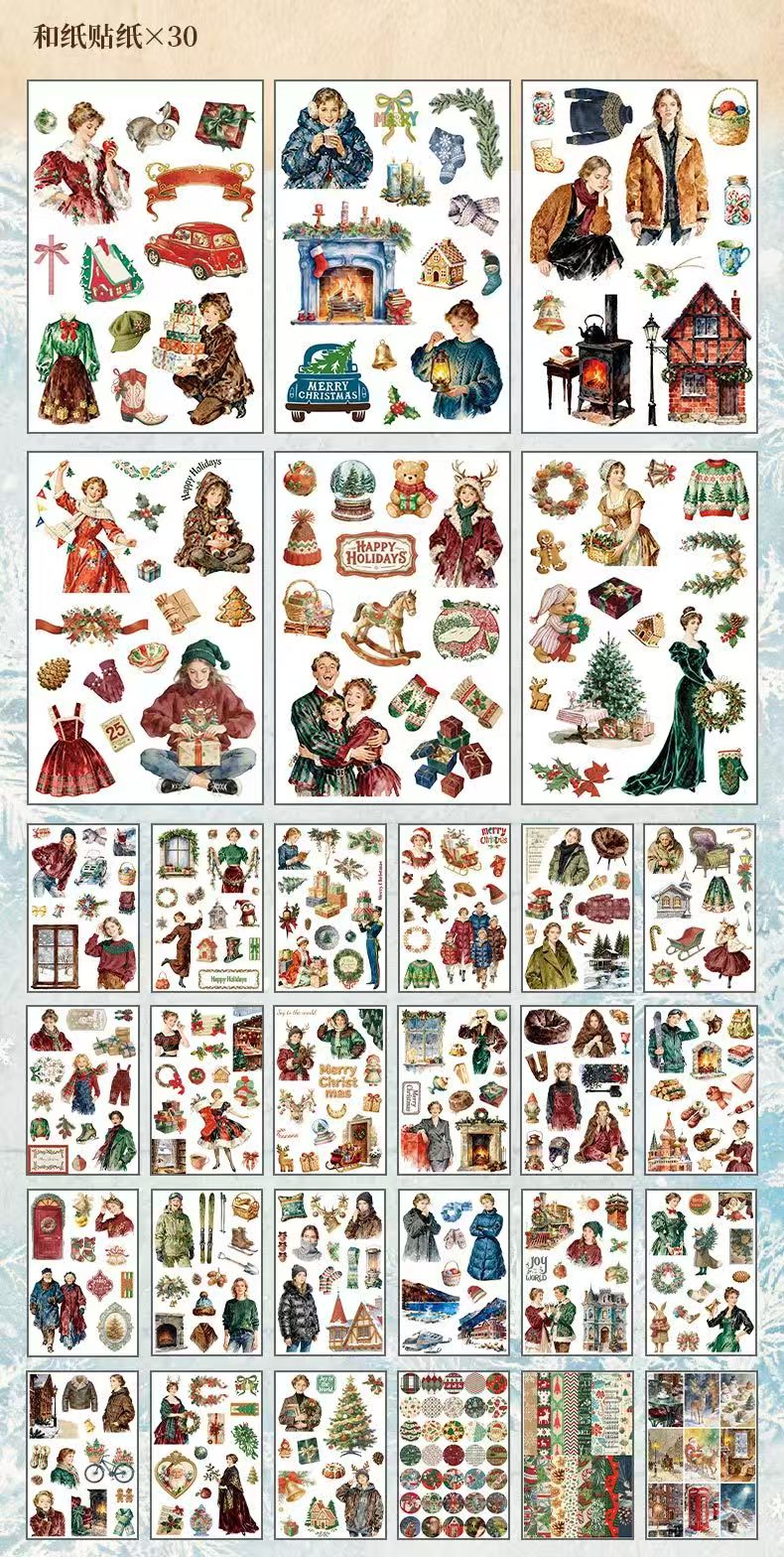Journal sticker book (paper and sticker) Christmas