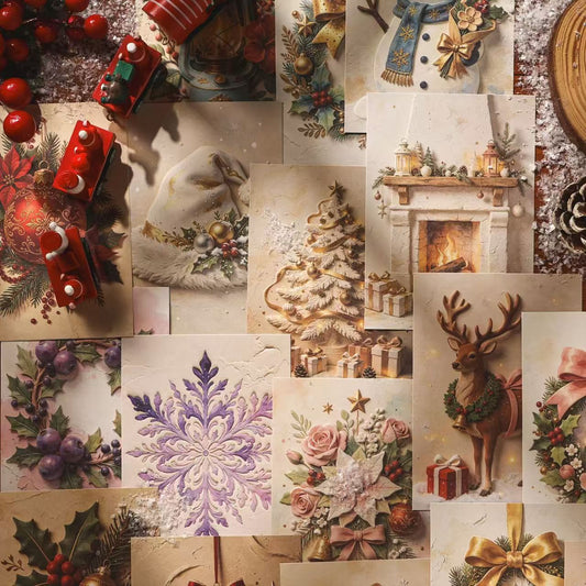 Journal Christmas paper packs (Embossed kraft paper) 10 sheets/pack