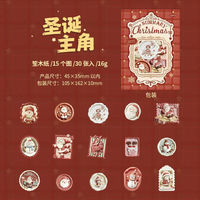 Journal sticker packs (30 pcs/pack) Christmas