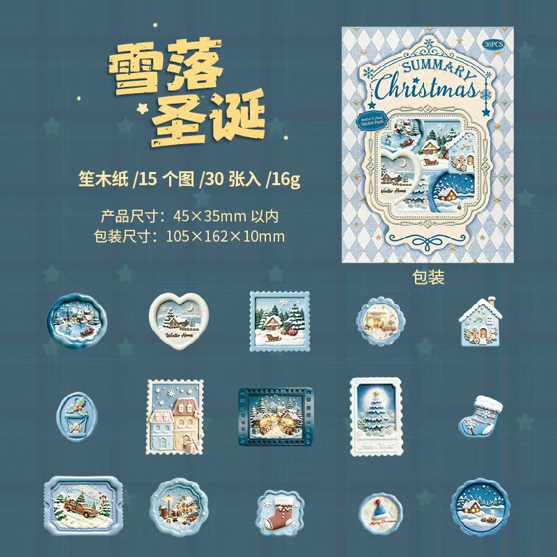 Journal sticker packs (30 pcs/pack) Christmas